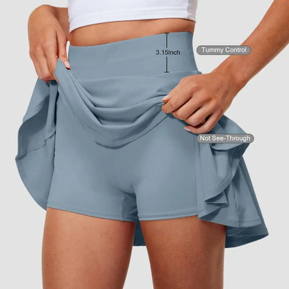 Pleated Pickleball Skort – Athletic Skirt with Built-In Shorts