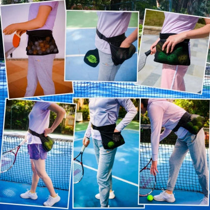 Pickleball Ball Waist Bag – Adjustable Mesh Ball Holder