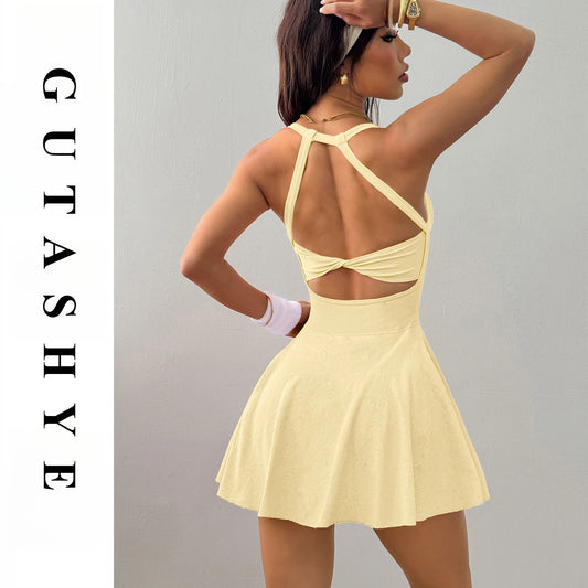 Fit and Flare Tennis Dress with Bulit-In Shorts