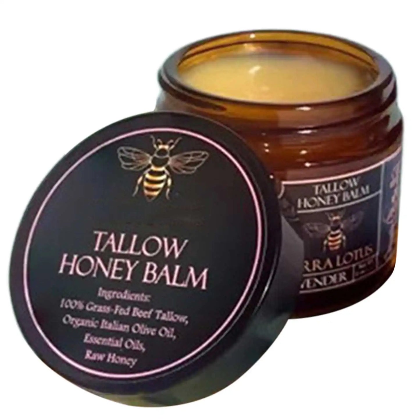 Organic Grass Fed Beef Tallow Balm With Raw Honey