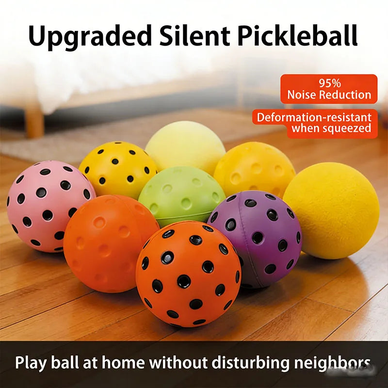 Quiet Indoor Pickleball Balls – 74mm Soft Training Balls