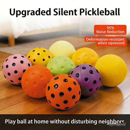 Quiet Indoor Pickleball Balls – 74mm Soft Training Balls