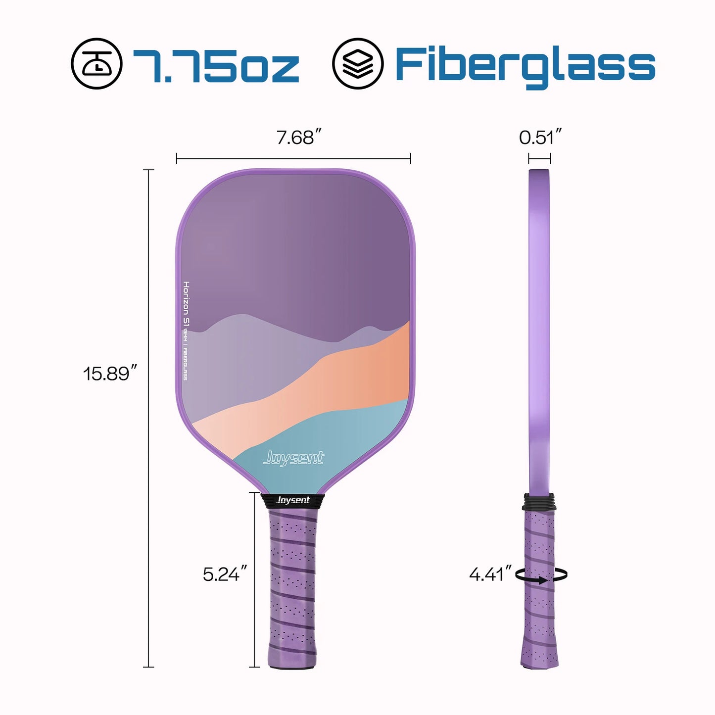 Fiberglass Pickleball Paddle – 13mm Honeycomb Core