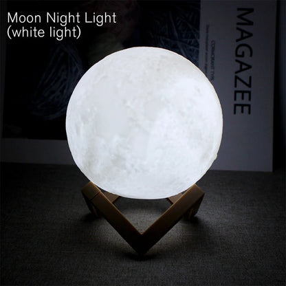 Moon Lamp LED Night Light With Stand
