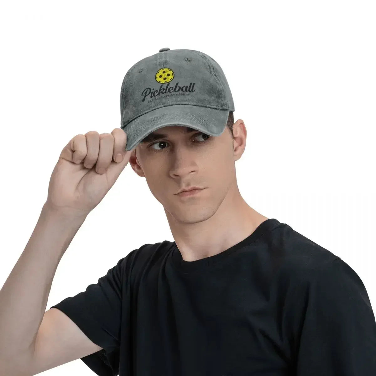 Pickleball Lover Hat – Adjustable Distressed Baseball Cap