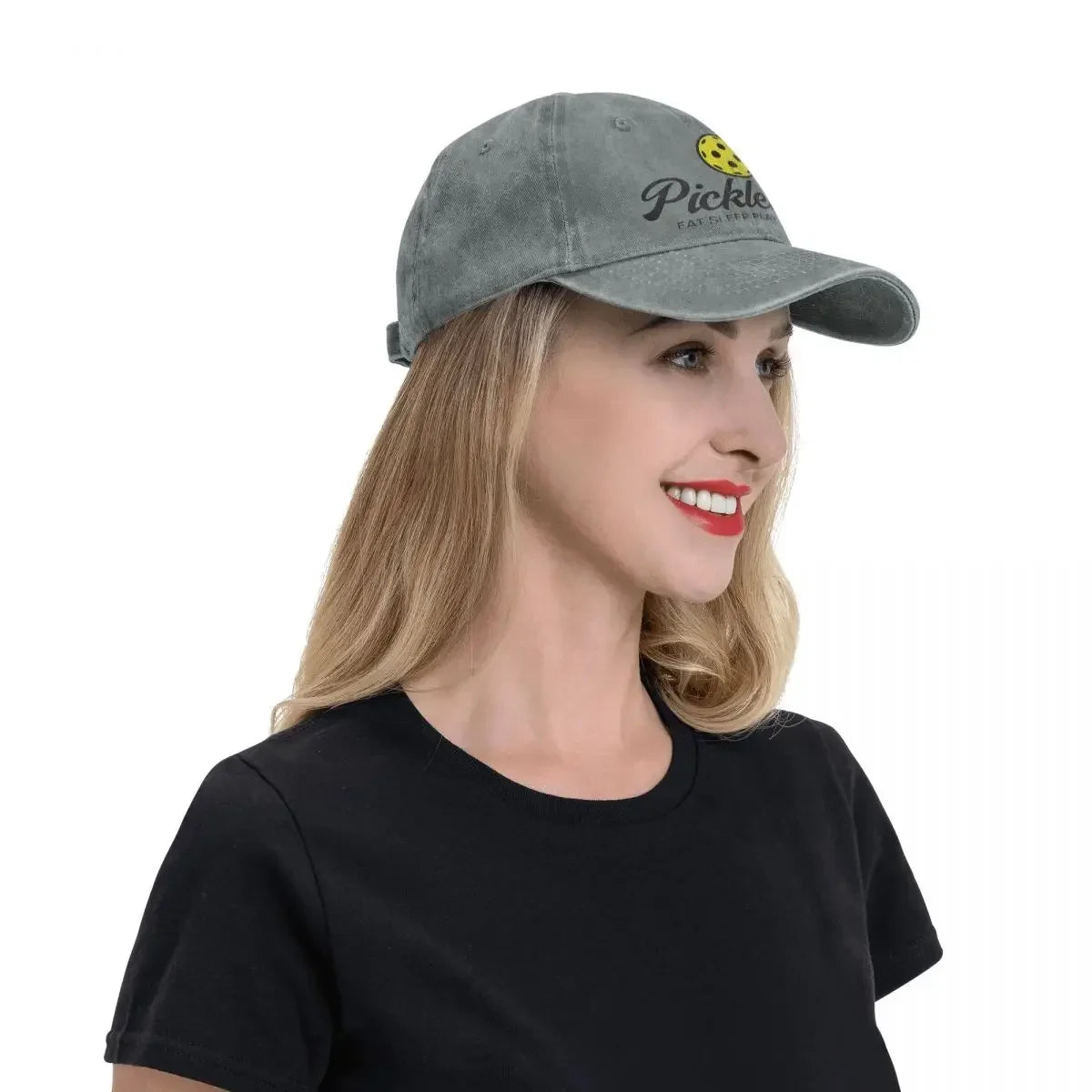 Pickleball Lover Hat – Adjustable Distressed Baseball Cap
