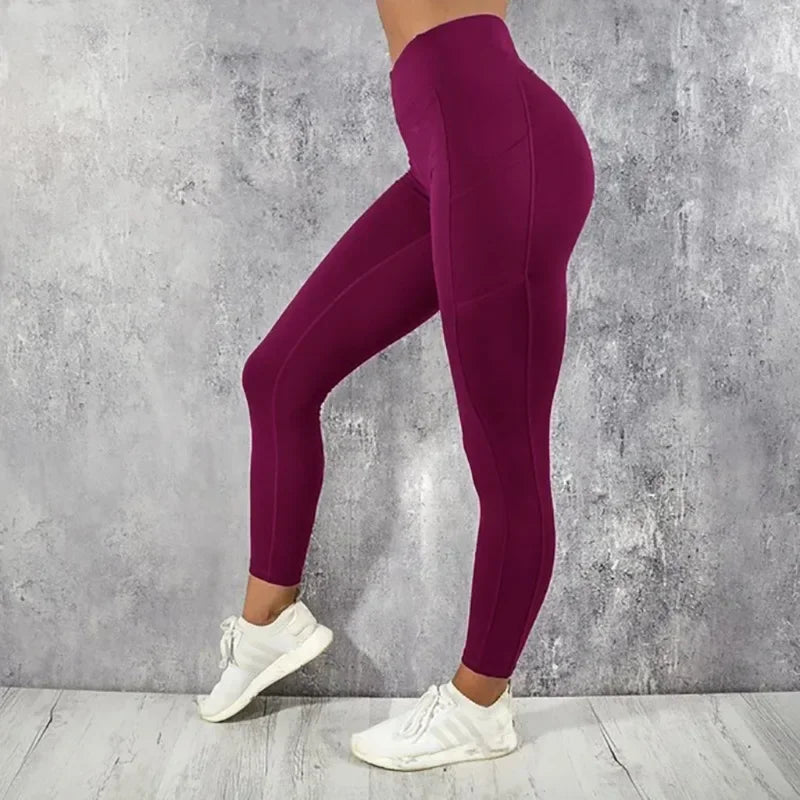 Women's High Waisted Yoga Fitness Leggings with Pocket