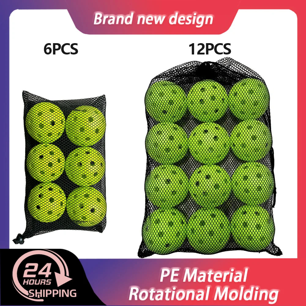 Indoor Pickleball Balls – 40-Hole 74mm Training Set