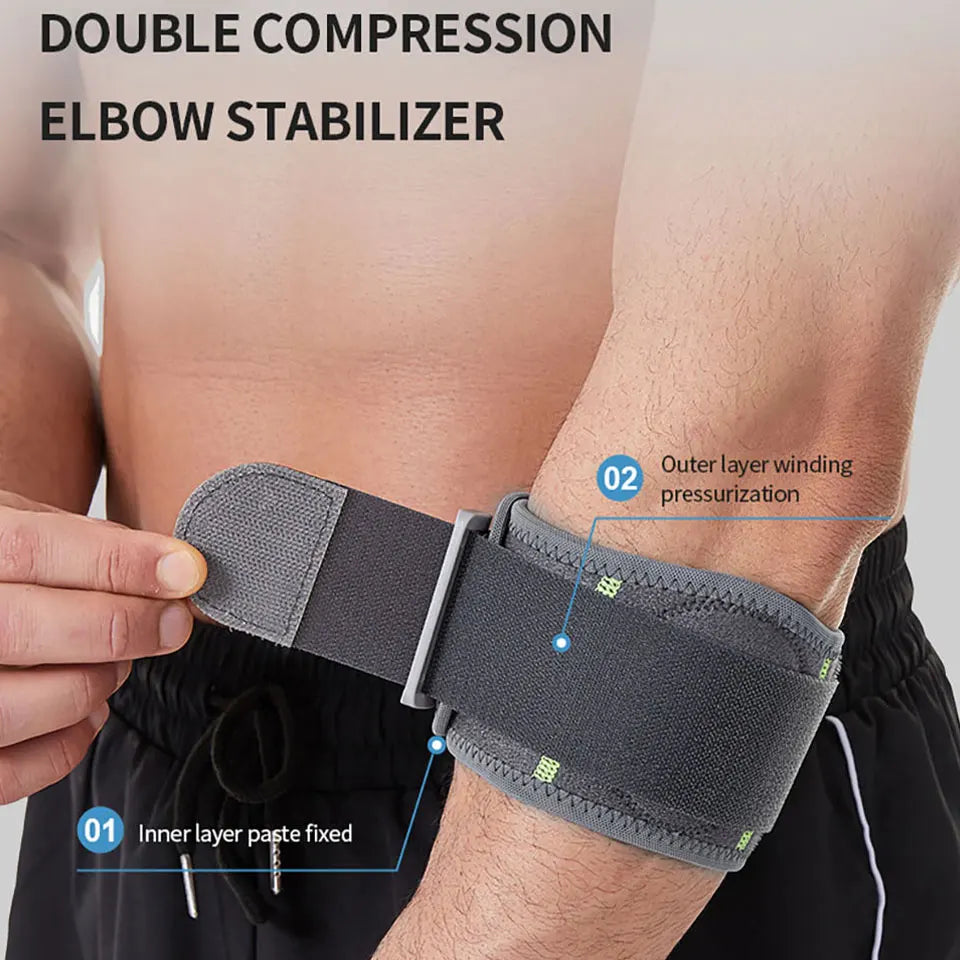 Tennis Elbow Forearm Compression Strap – Adjustable Support Band