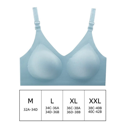 Women's Thin Seamless Soft Jelly Color Bra