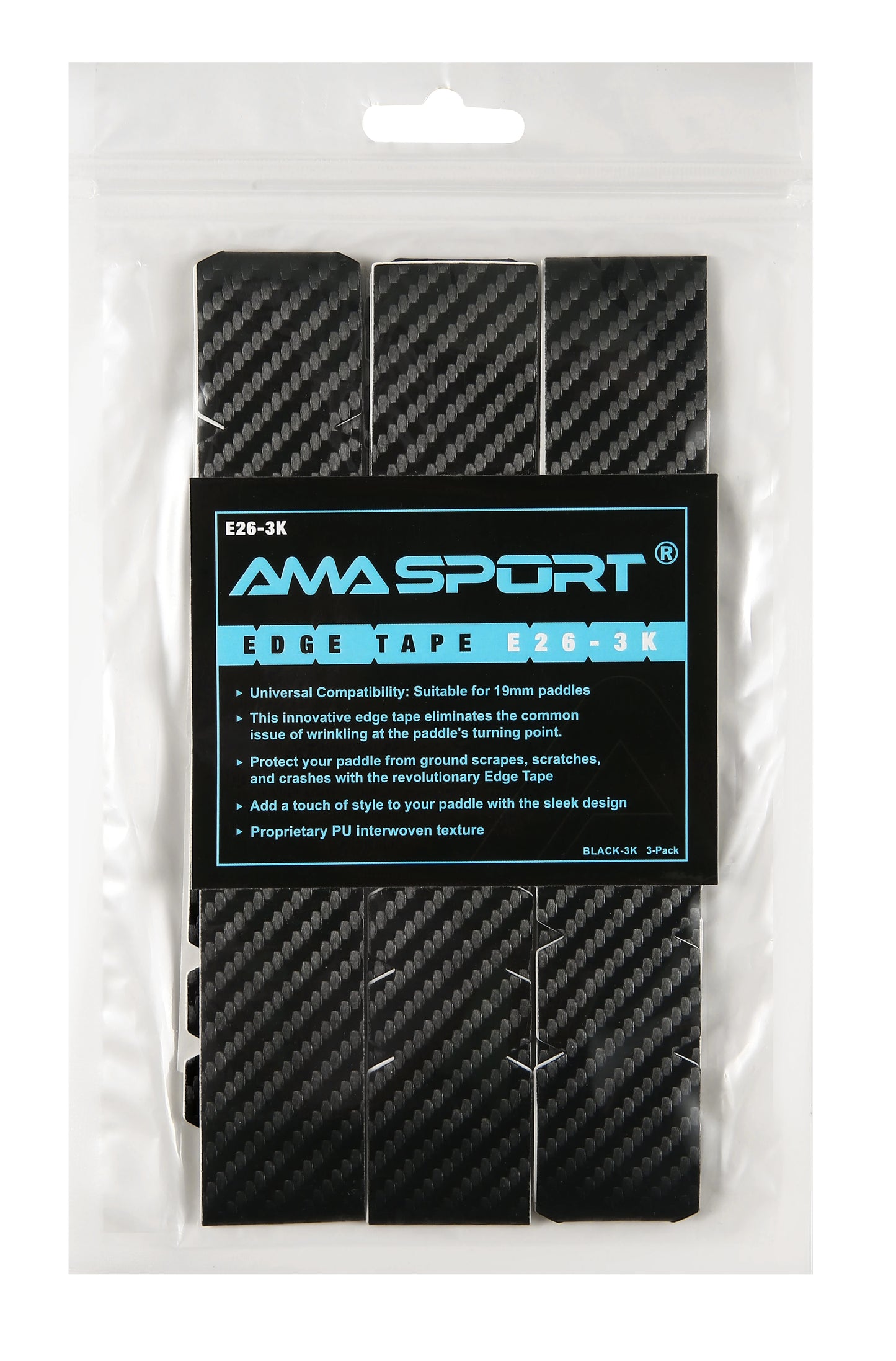 3K Carbon Fiber Pickleball Paddle Edge Guard Tape