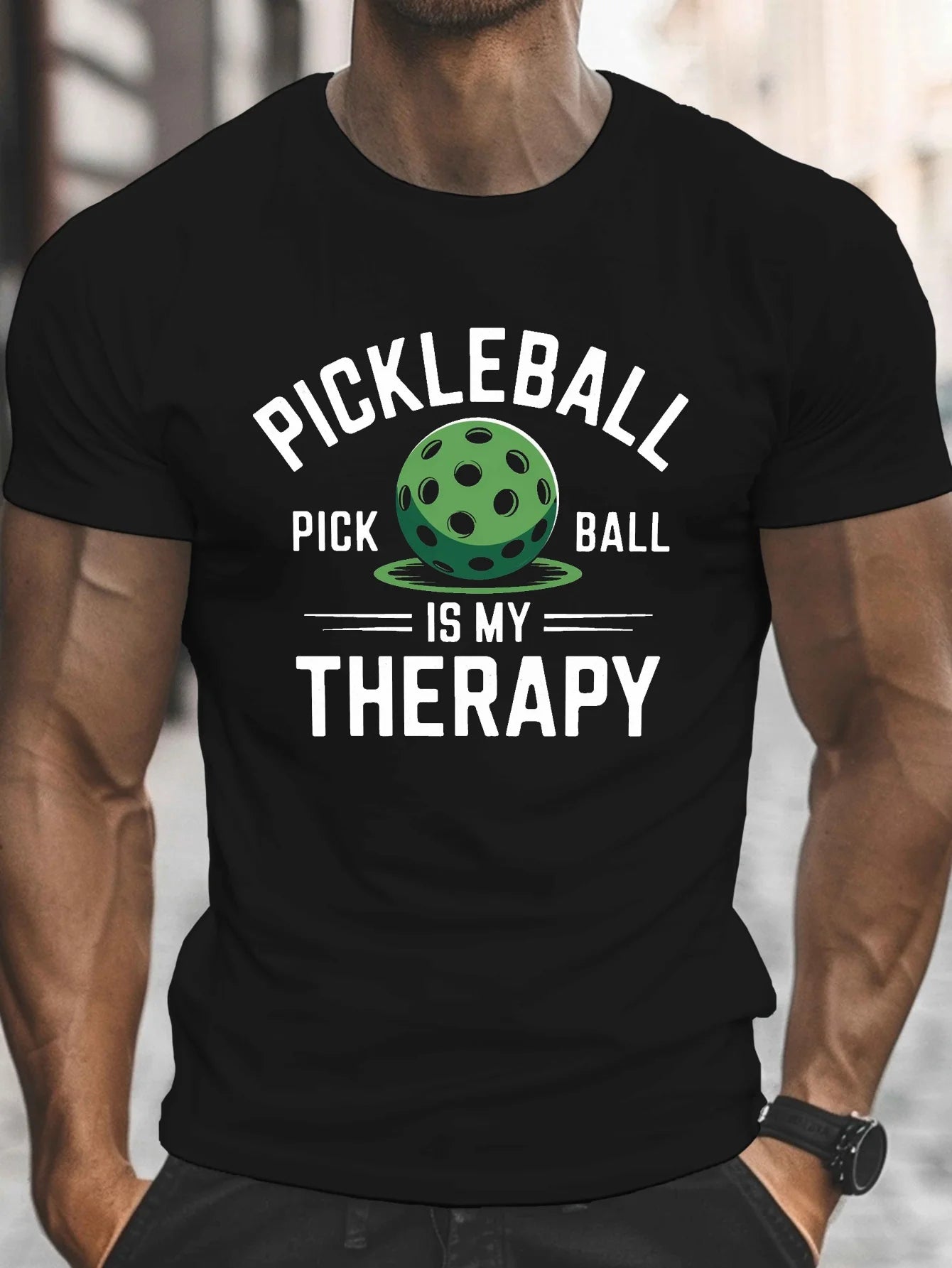 Pickleball Therapy Men's T-Shirt – S-5XL