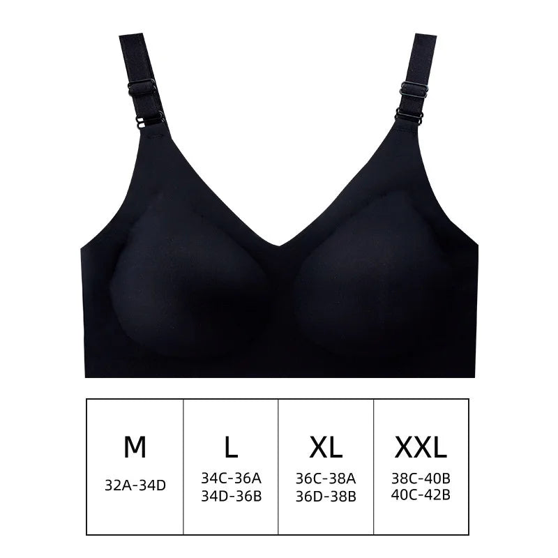 Women's Thin Seamless Soft Jelly Color Bra