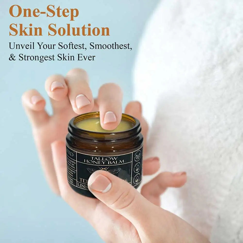 Organic Grass Fed Beef Tallow Balm With Raw Honey