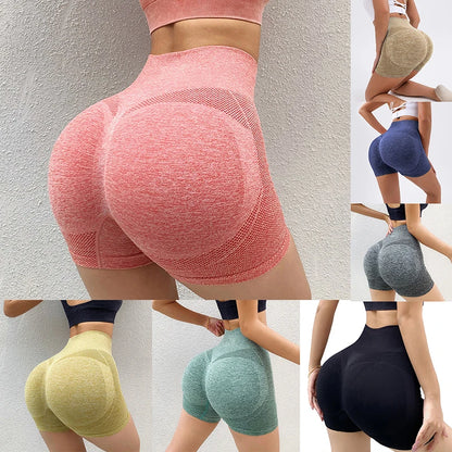 Women's High Waisted Push Up Gym Shorts