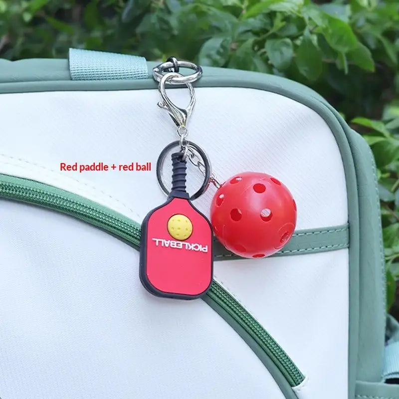 Pickleball Metal Keychain