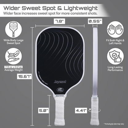 T300 Carbon Fiber Pickleball Paddle – 14mm Honeycomb Core