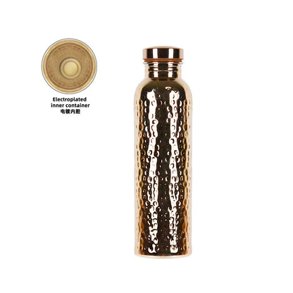 Patterned Copper Water Drinking Bottle
