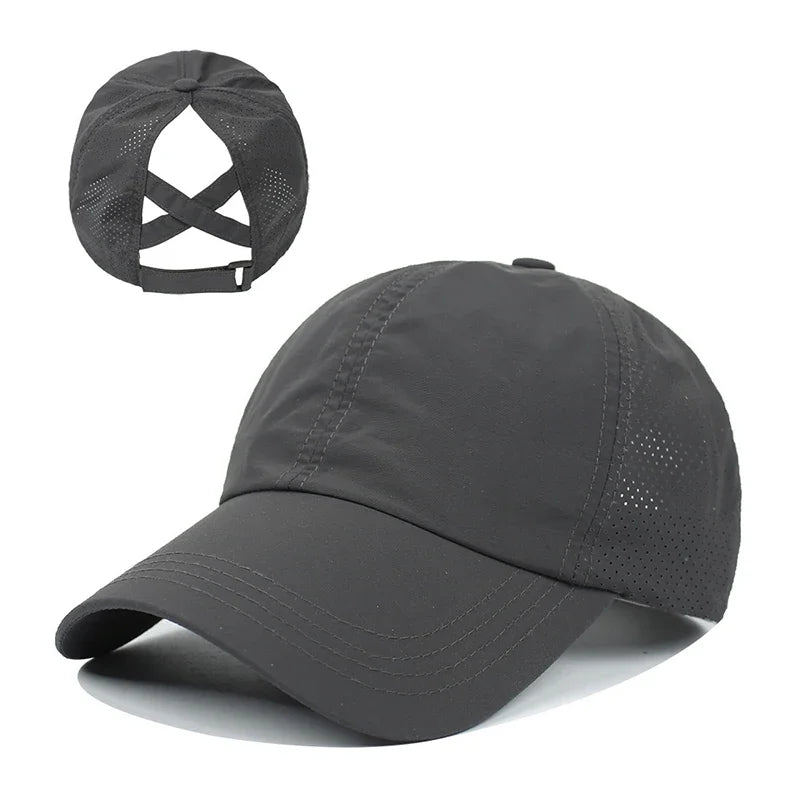 Women's Ponytail Sports Cap – Breathable Quick-Dry Hat