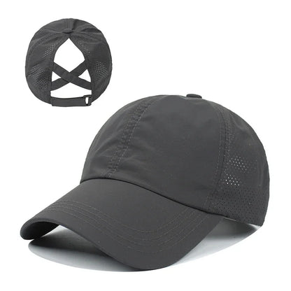 Women's Ponytail Sports Cap – Breathable Quick-Dry Hat