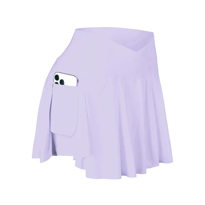 Women's Tennis Skirt with Pockets – 2-in-1 Court Skort