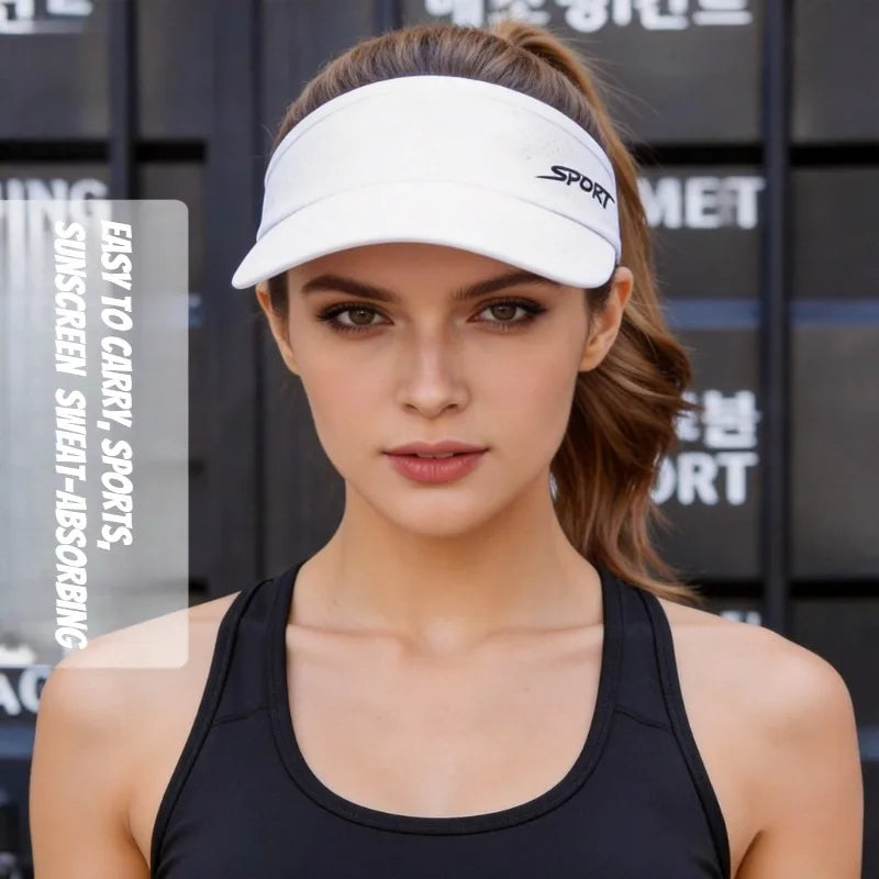 Quick-Dry Sports Visor – Adjustable UV Sun Hat