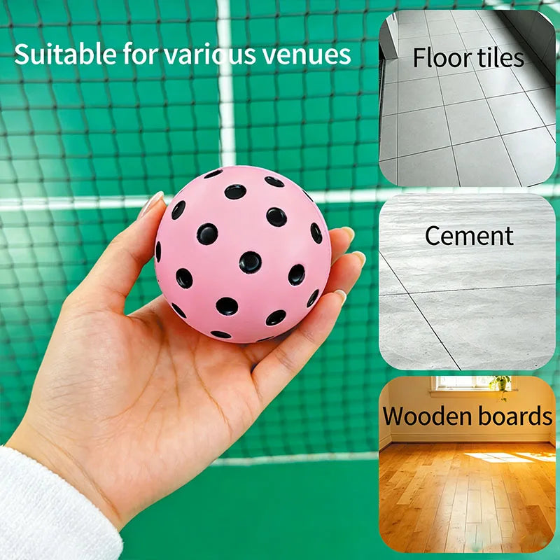 Quiet Indoor Pickleball Balls – 74mm Soft Training Balls