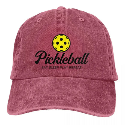 Pickleball Lover Hat – Adjustable Distressed Baseball Cap