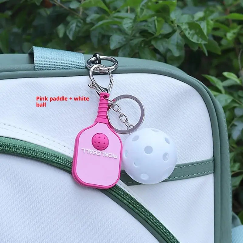 Pickleball Metal Keychain