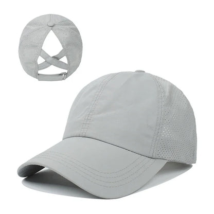 Women's Ponytail Sports Cap – Breathable Quick-Dry Hat
