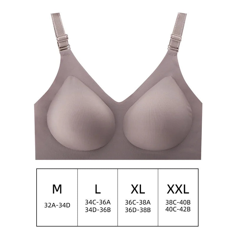 Women's Thin Seamless Soft Jelly Color Bra