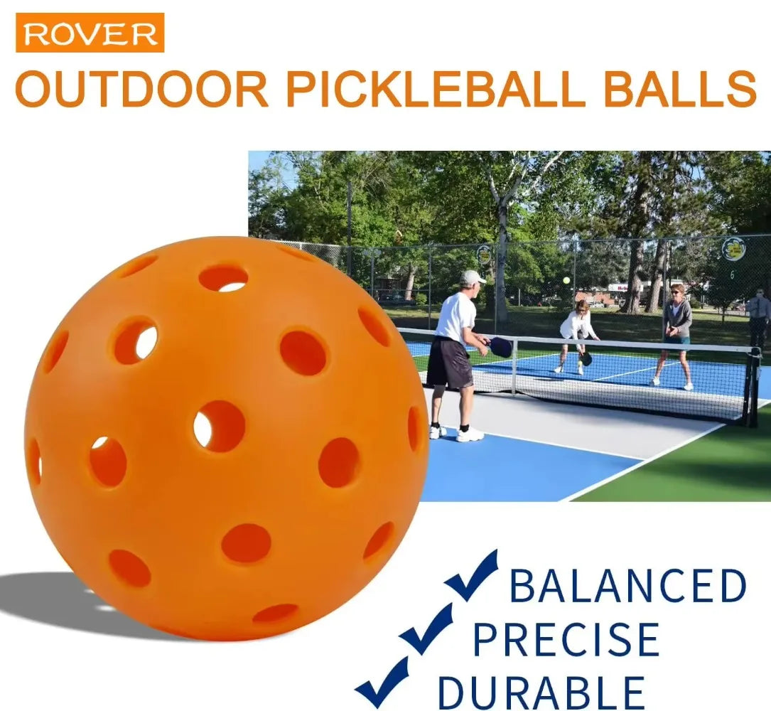 Outdoor Pickleball Balls – 40-Hole Durable Practice Set
