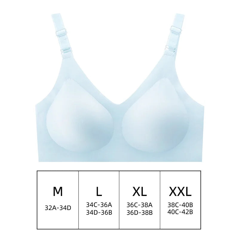 Women's Thin Seamless Soft Jelly Color Bra