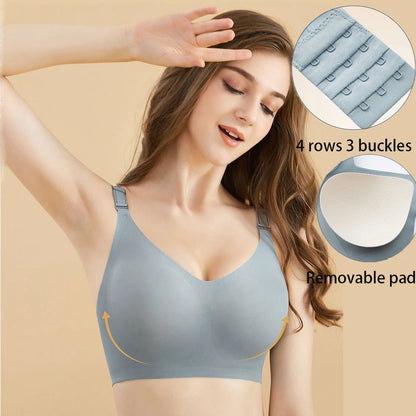 Women's Thin Seamless Soft Jelly Color Bra