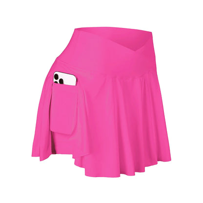 Women's Tennis Skirt with Pockets – 2-in-1 Court Skort