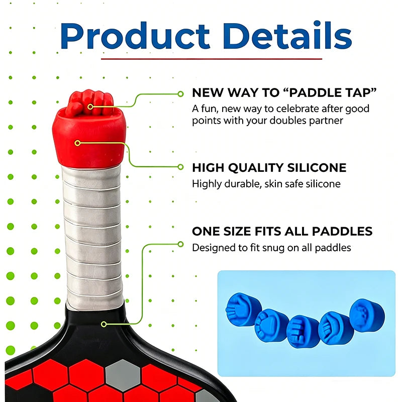 Pickleball Paddle End Caps – 5-Pack