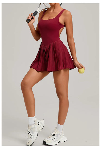 Classic Tennis Dress with Built-In Shorts
