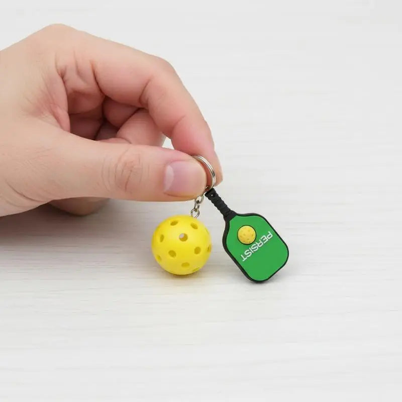 Pickleball Metal Keychain