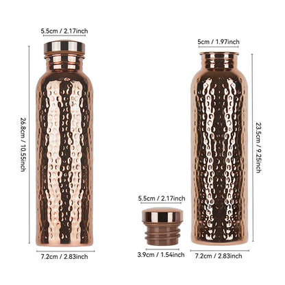 Patterned Copper Water Drinking Bottle